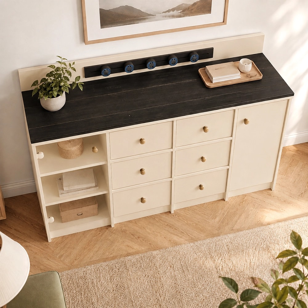 Sintered Stone Coffee & Storage Cabinet lifestyle 3