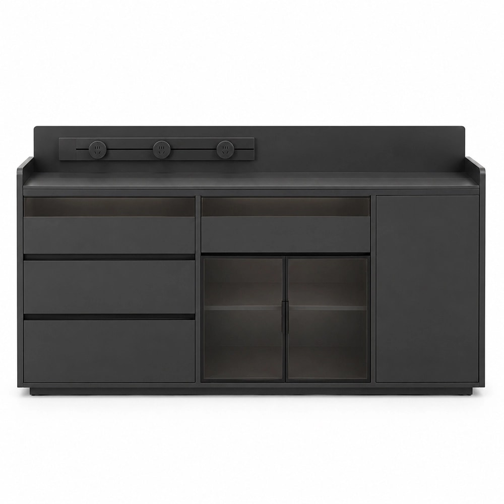 Floating Console with Glass Doors lifestyle 1