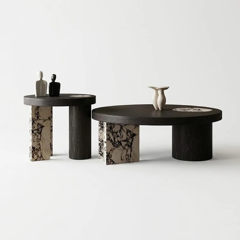 Contemporary Solid Wood Coffee Table lifestyle 1