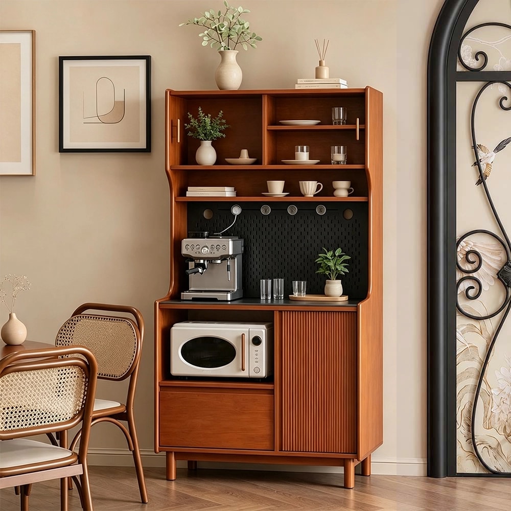 Vintage Solid Wood Coffee Cabinet lifestyle 2