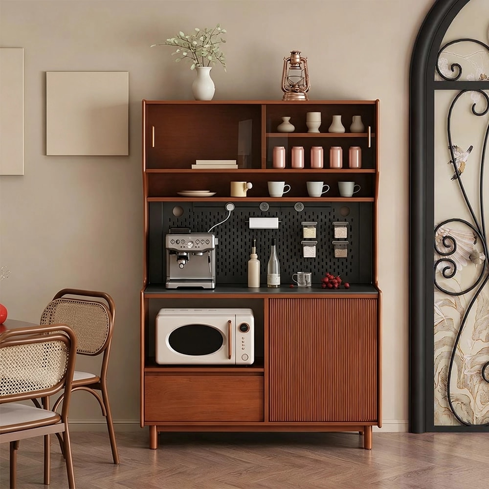 Vintage Solid Wood Coffee Cabinet lifestyle 1