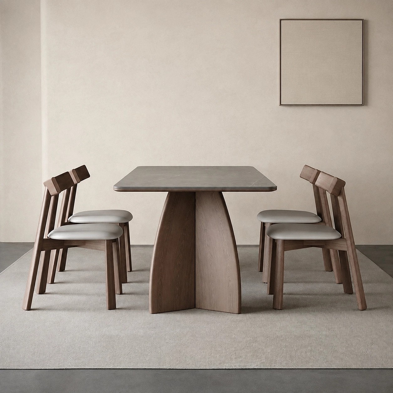 Ash Wood Dining Table lifestyle 1