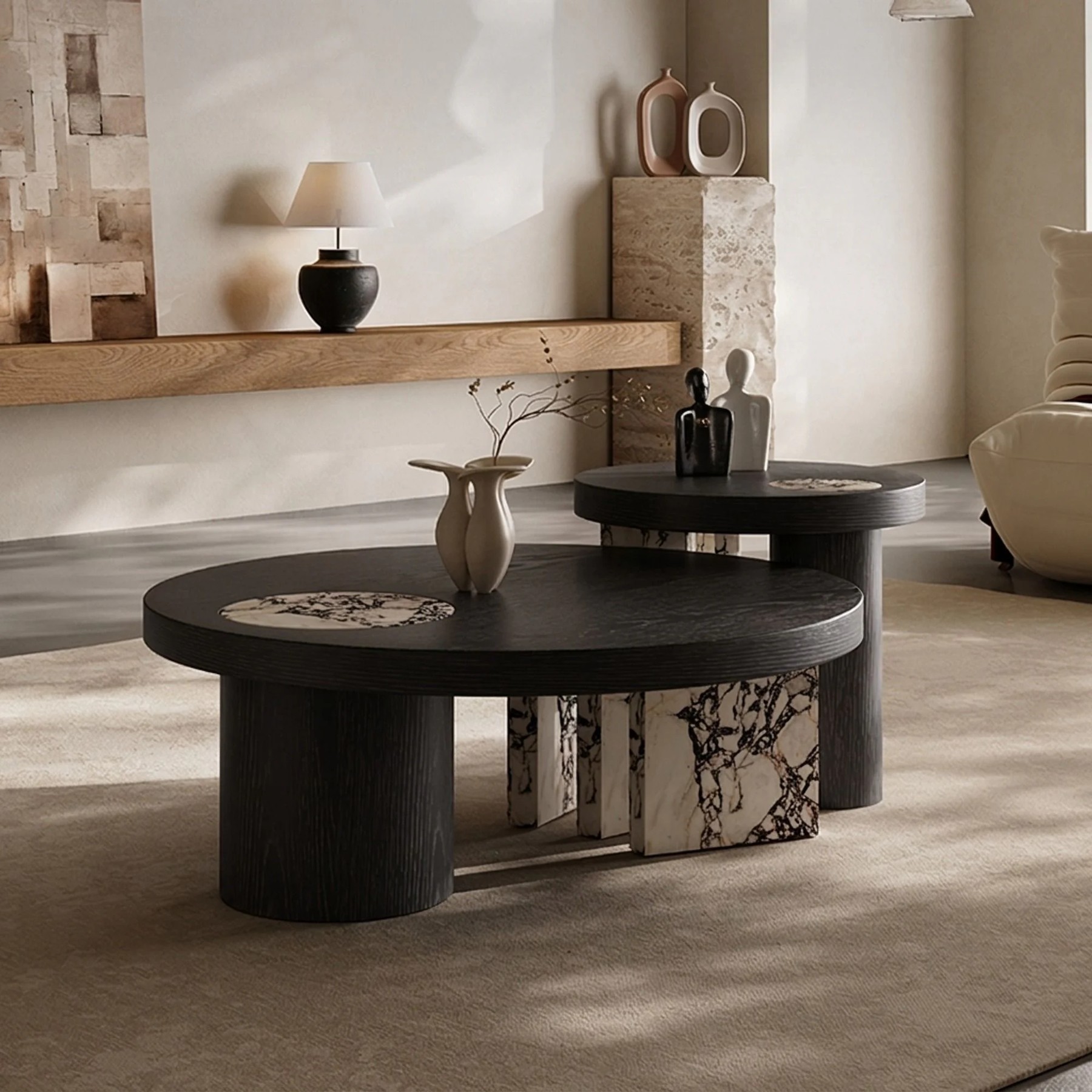 Contemporary Solid Wood Coffee Table lifestyle 3