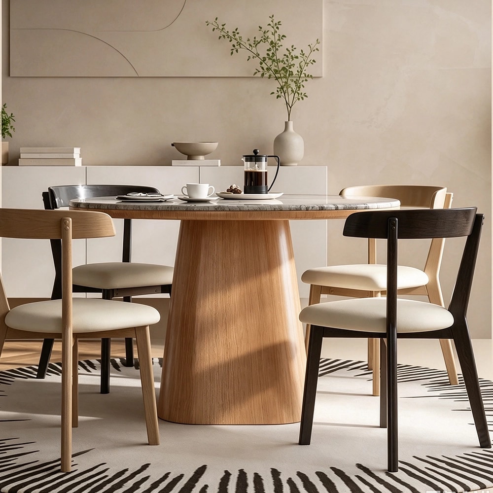 Ash Veneer Modern Dining Table lifestyle 3