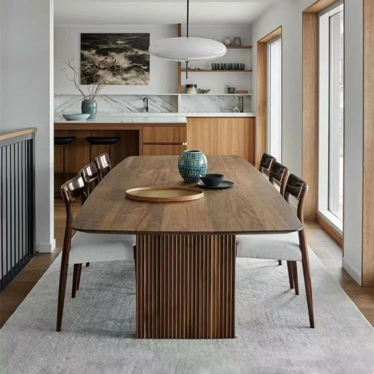 Solid Wood Double Pedestal Dining Table lifestyle 2
