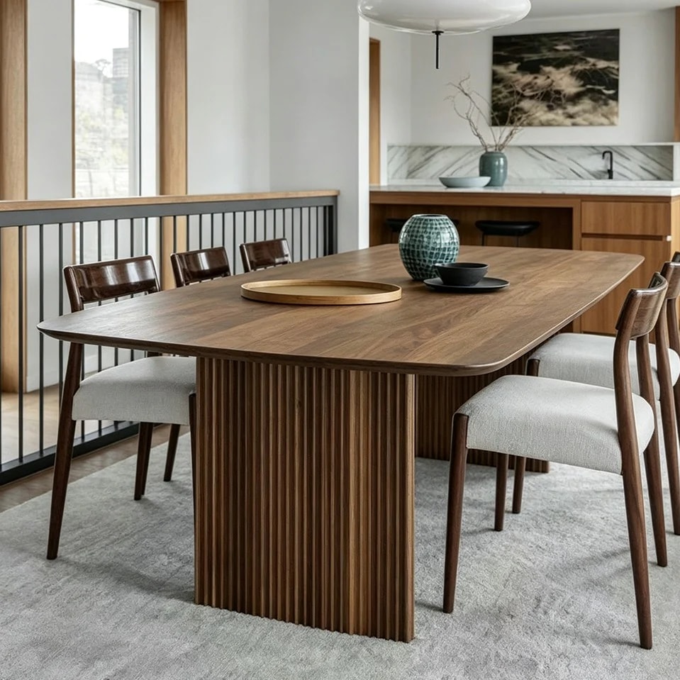 Solid Wood Double Pedestal Dining Table lifestyle 3