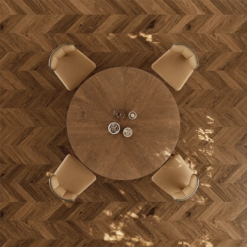 Round Marble Turntable Dining Table lifestyle 3