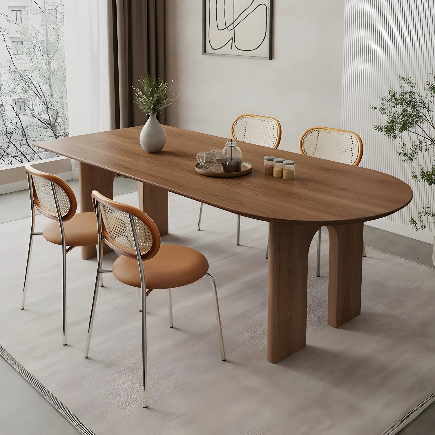 Scandinavian Oval Dining Table lifestyle 3