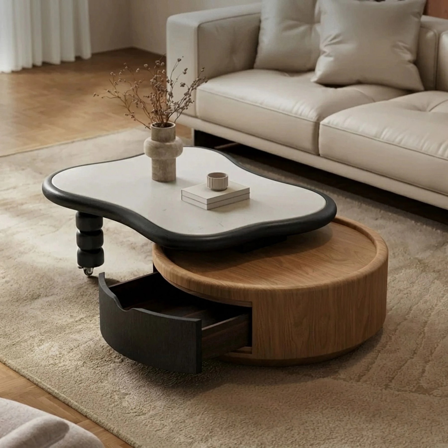 Extendable Sintered Stone Coffee Table lifestyle 3