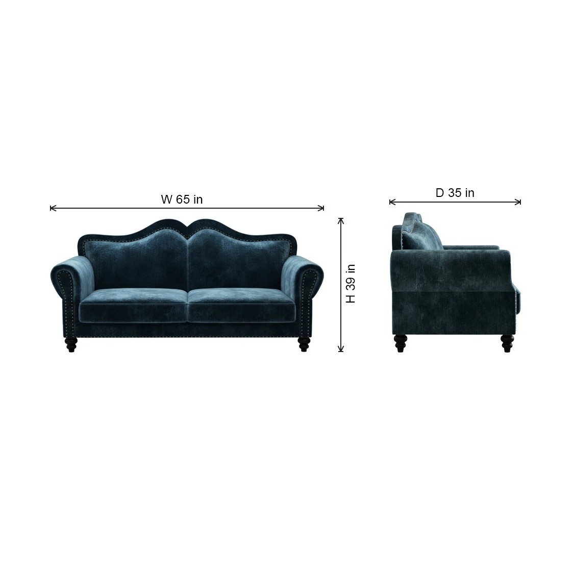 Vintage Chenille Straight Sofa lifestyle 2