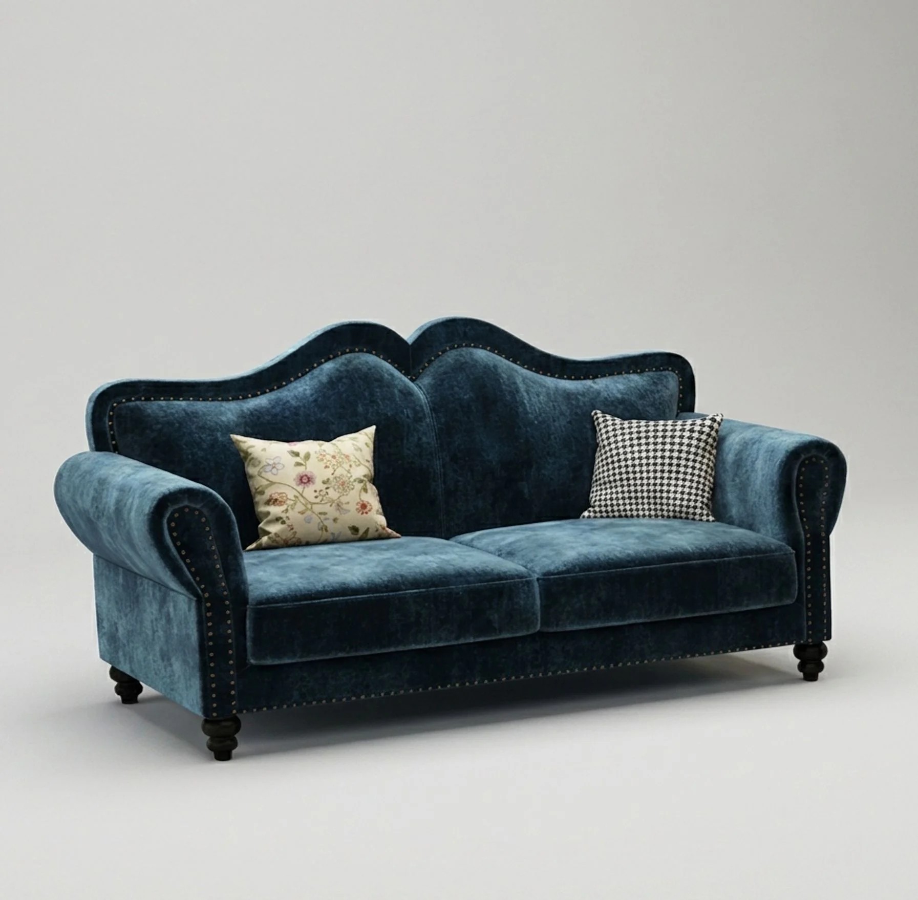 Vintage Chenille Straight Sofa lifestyle 1
