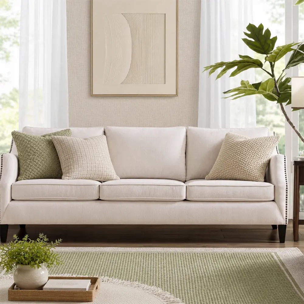 Vintage Ash Wood Sofa lifestyle 2