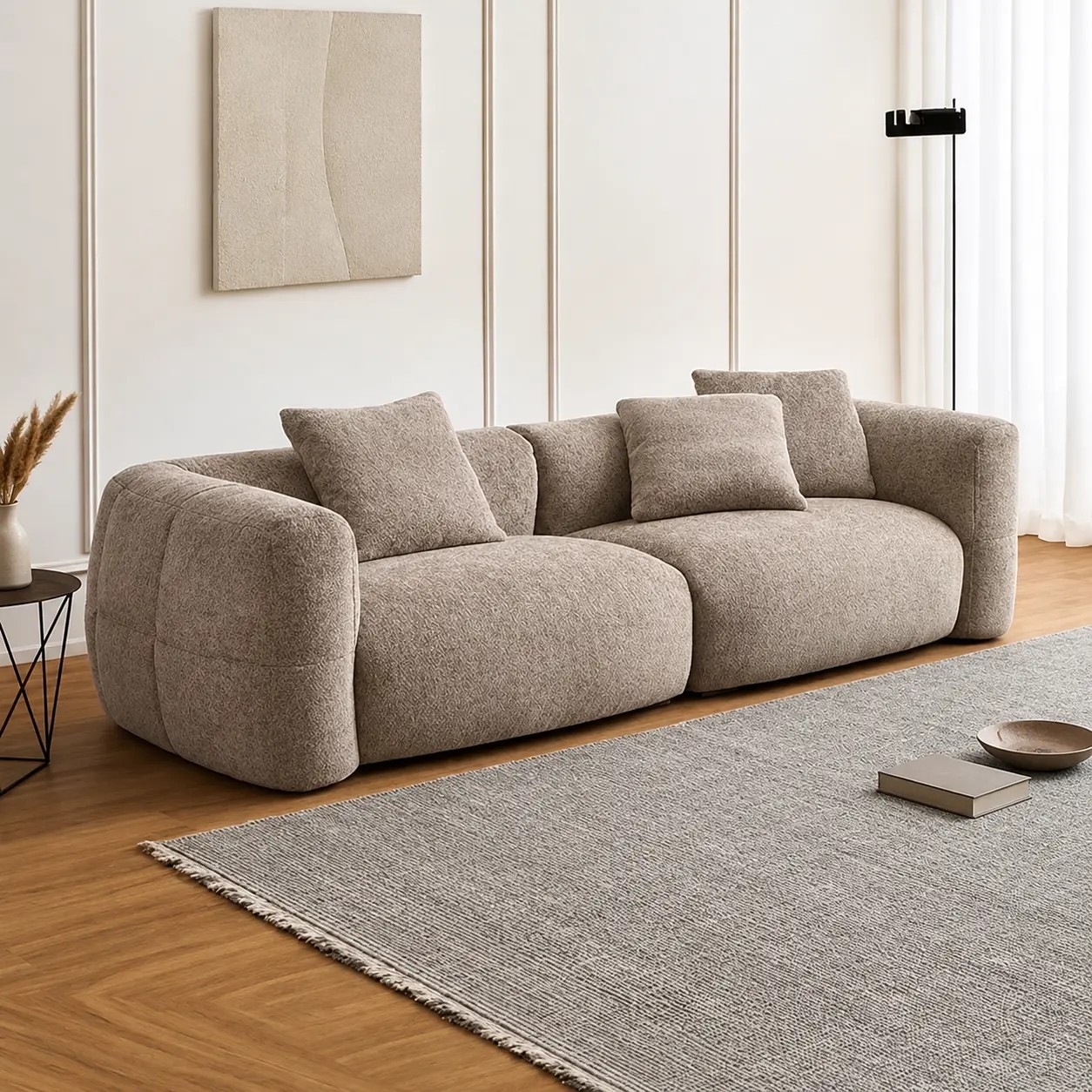 Minimalist Chenille Sofa lifestyle 3