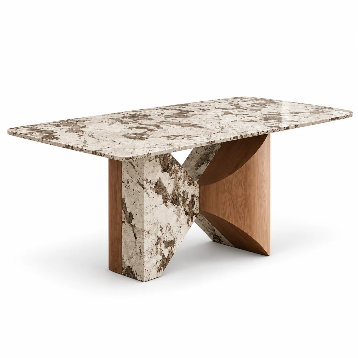 Marble Top Cantilever Dining Table lifestyle 1