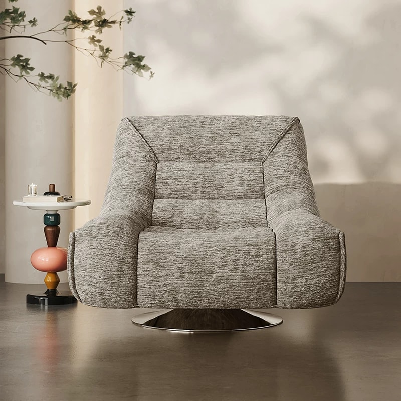 Swivel Velvet Reclining Sofa Chair lifestyle 3