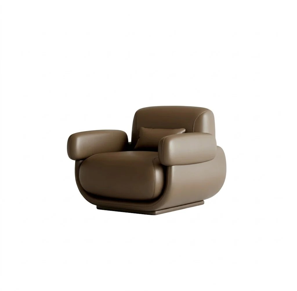 Italian Minimalist Lounge Sofa Chair lifestyle 1