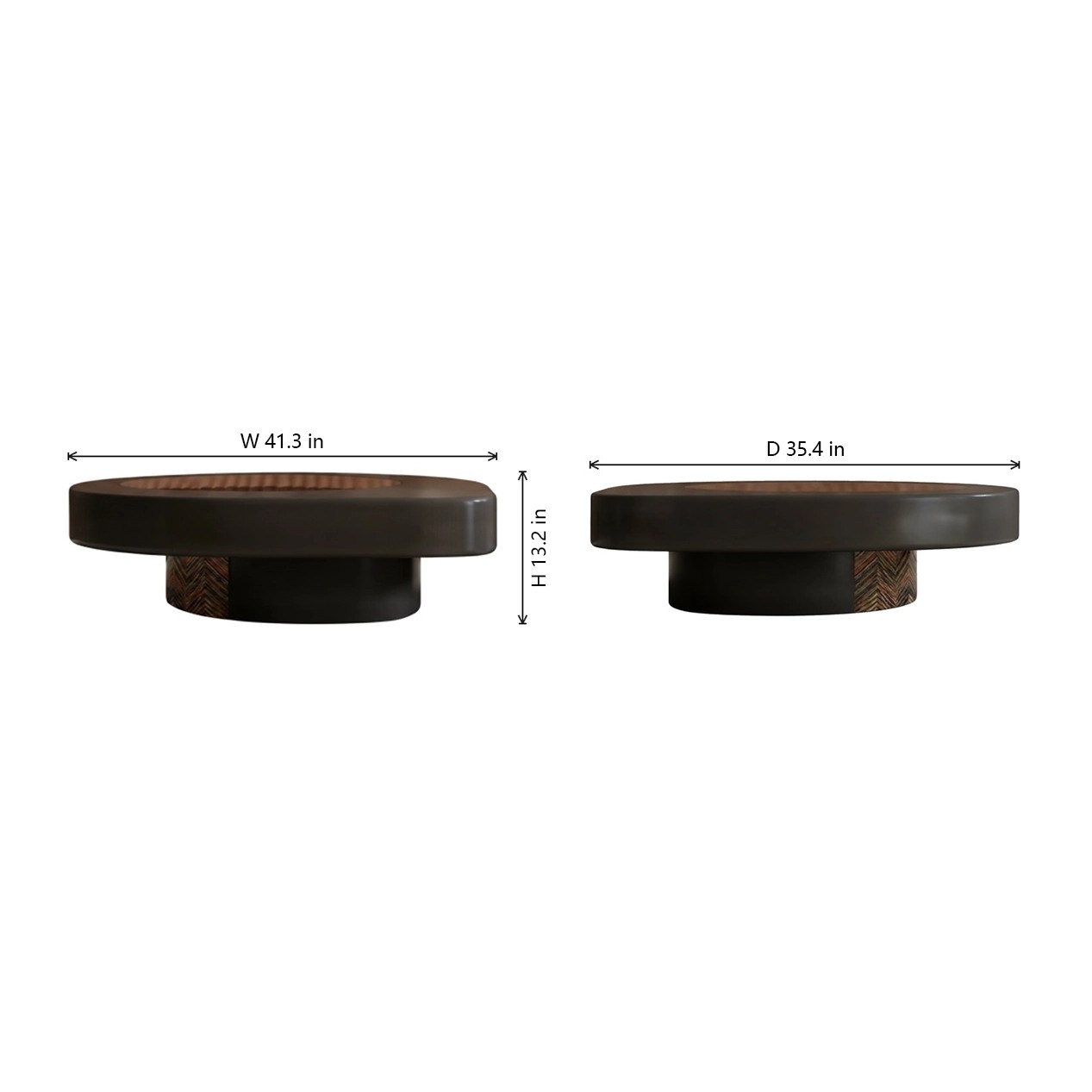 Irregular Coffee Table Set with Glass Top lifestyle 2