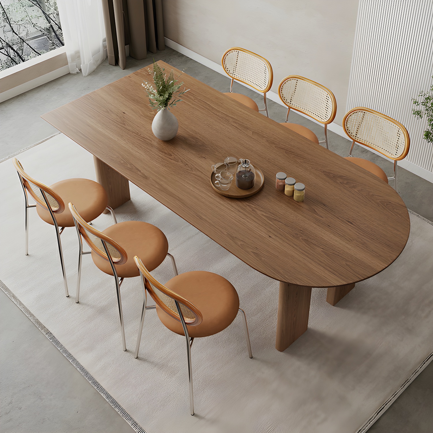Scandinavian Oval Dining Table lifestyle 3