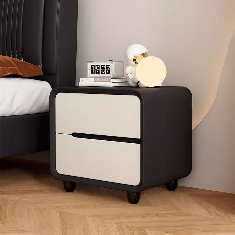 Sculptural Faux Leather Nightstand lifestyle 3