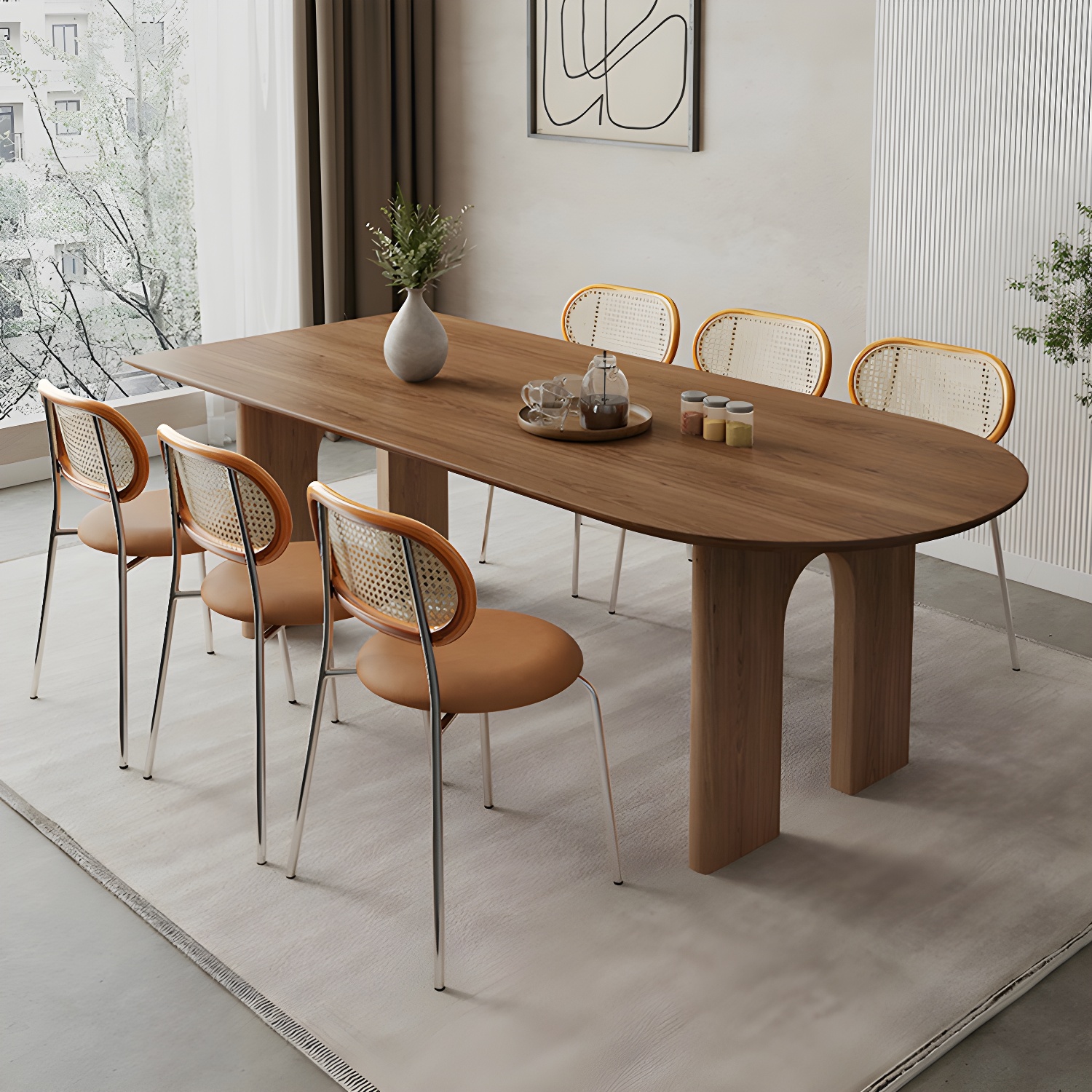 Scandinavian Oval Dining Table lifestyle 2