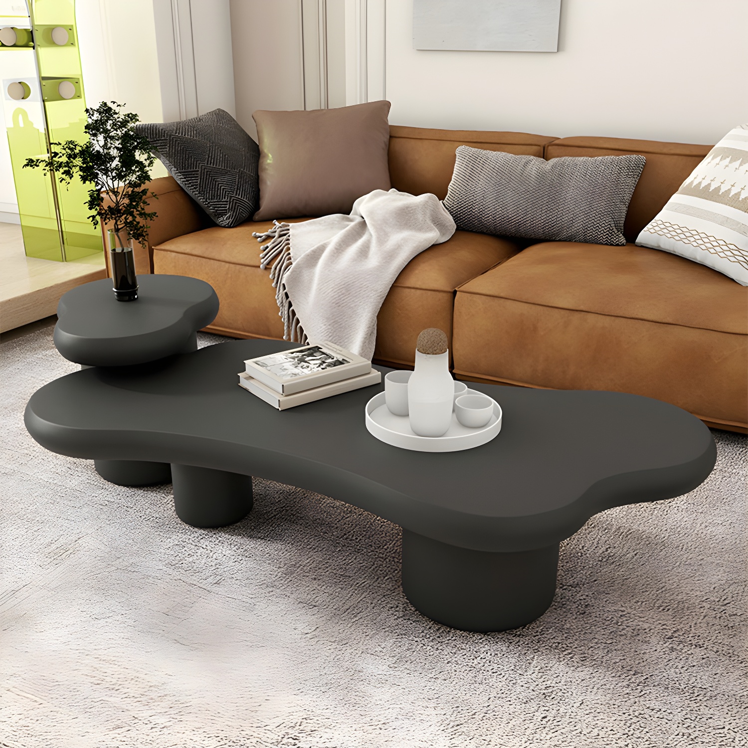 Cloud Freeform Wood Coffee Table lifestyle 3