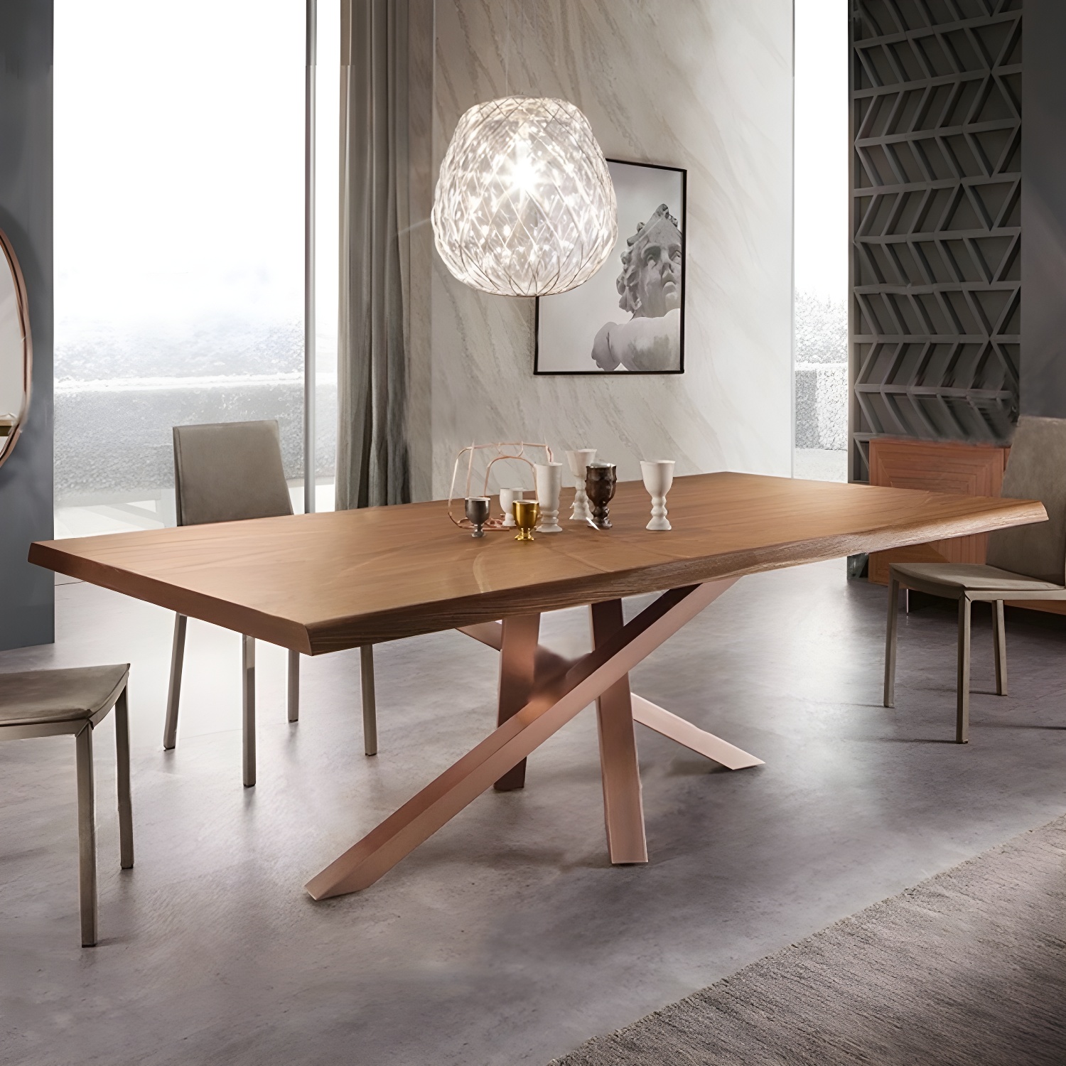 Industrial Wood Dining Table | Ormau lifestyle 2