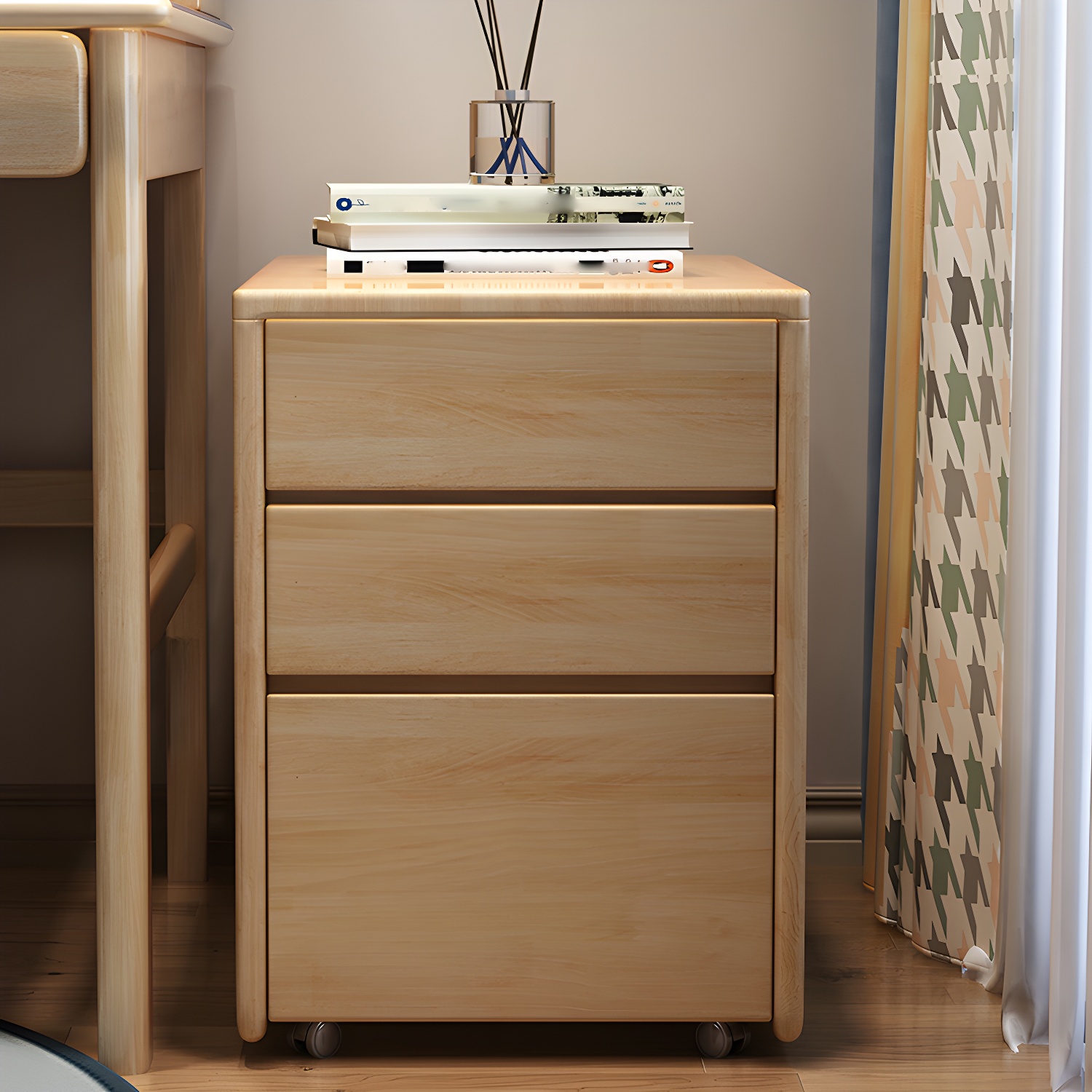 Square Wood Accent Cabinet lifestyle 2