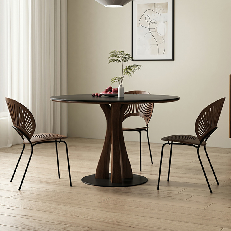 Round Stone Pedestal Dining Table lifestyle 3
