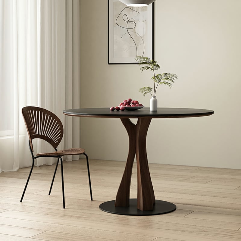 Round Stone Pedestal Dining Table lifestyle 2