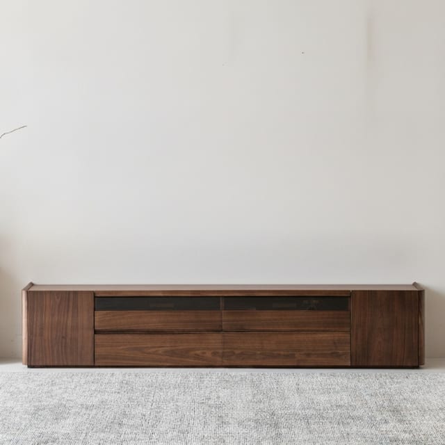 70.9" Modern Solid Wood TV Stand with Storage