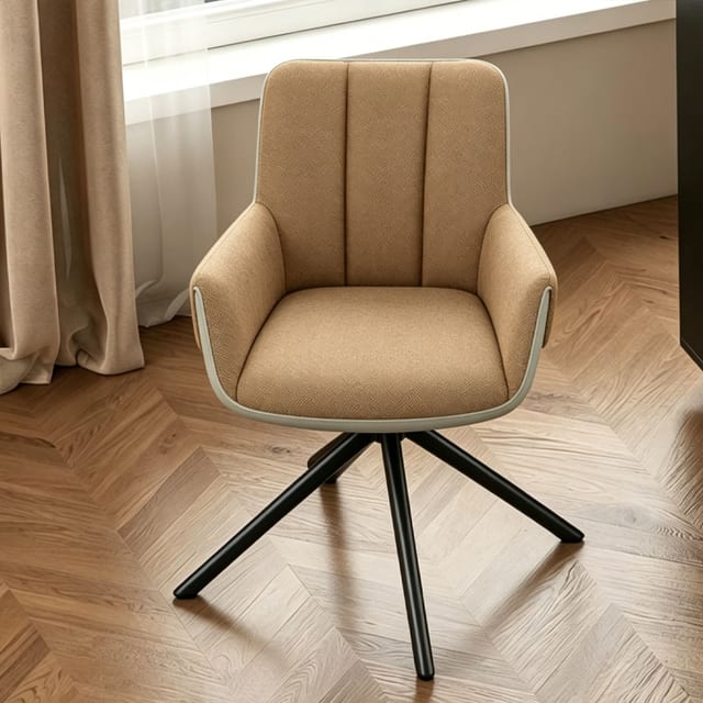 Minimalist Fabric Dining Chair Swivel