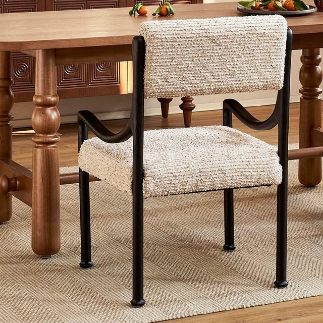 Mid-Century Modern Microfiber Leather Dining Chair