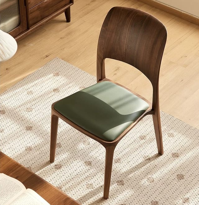 Minimalist PU Leather Dining Chair Armless