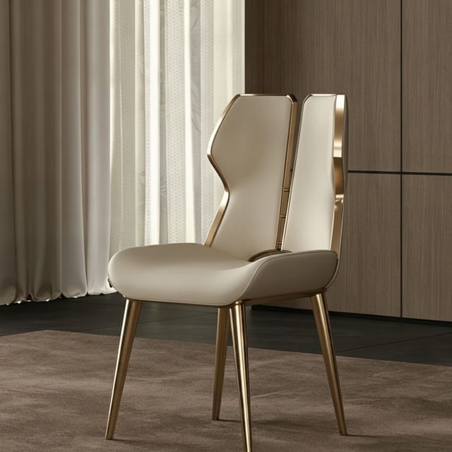 Luxury Microfiber Dining Chair with Open Back