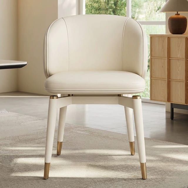 Luxury Microfiber High-Back Dining Chair