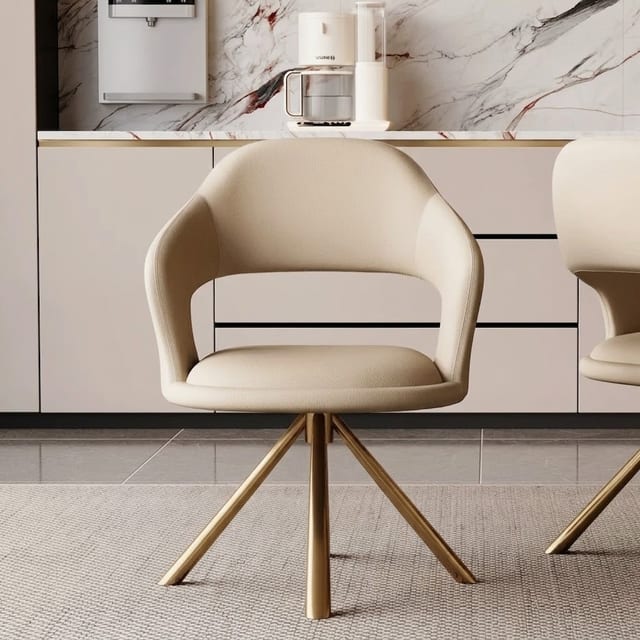 Contemporary Microfiber Dining Chair with Arms