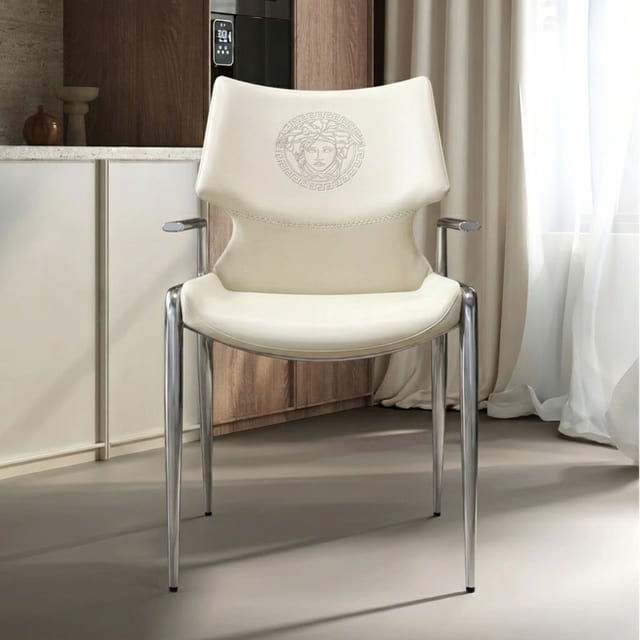 Modern PU Leather Dining Chair with Arms