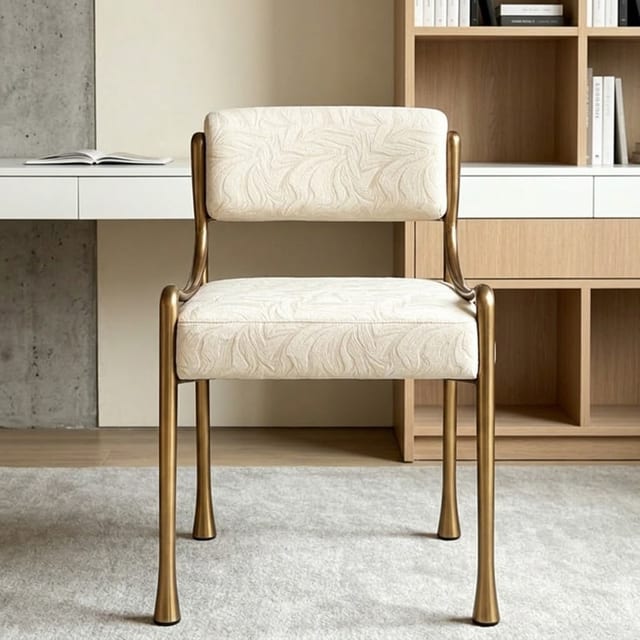 Luxury Fabric Dining Chair with Open Back