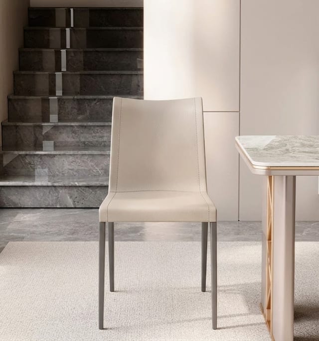 Modern Microfiber Leather Armless Dining Chair