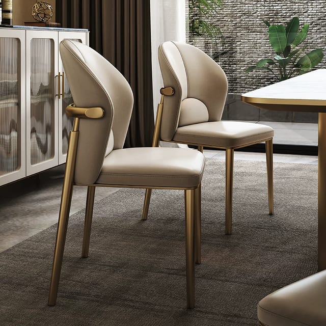 Luxury Microfiber Leather Dining Chair