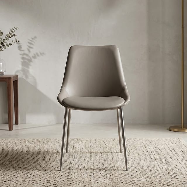 Minimalist PU Leather Armless Dining Chair