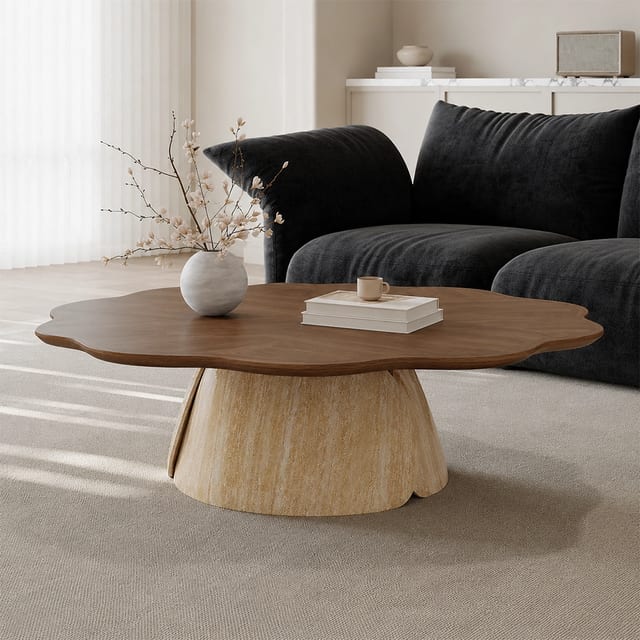 39.4" Contemporary Engineered Wood Coffee Table
