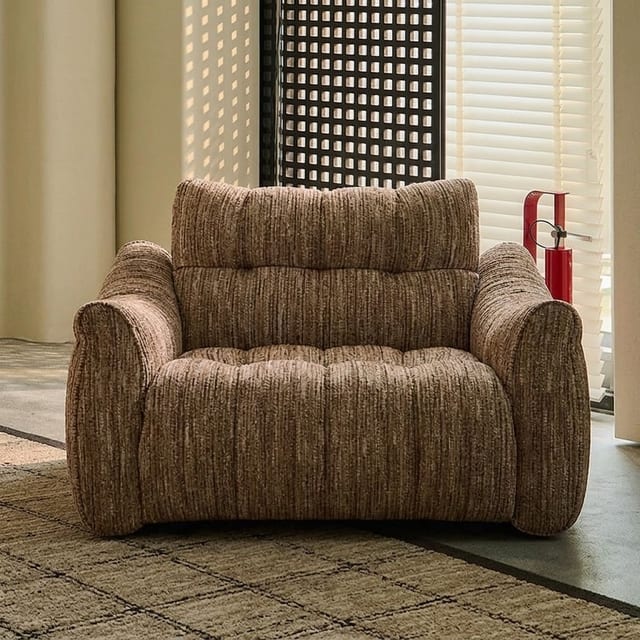 40.2" Contemporary Fabric Curved Sofa