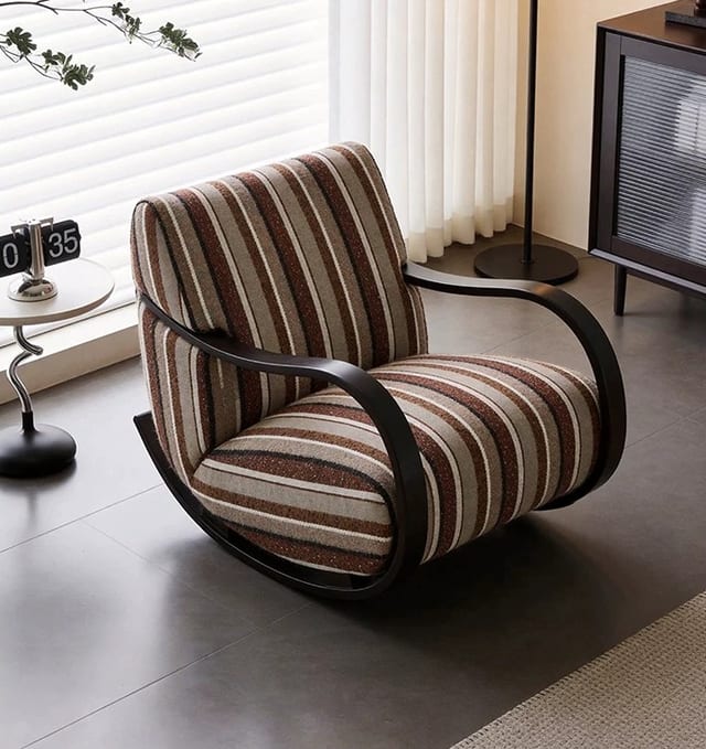 28.3" Mid‑Century Modern Upholstered Fabric Lounge Chair