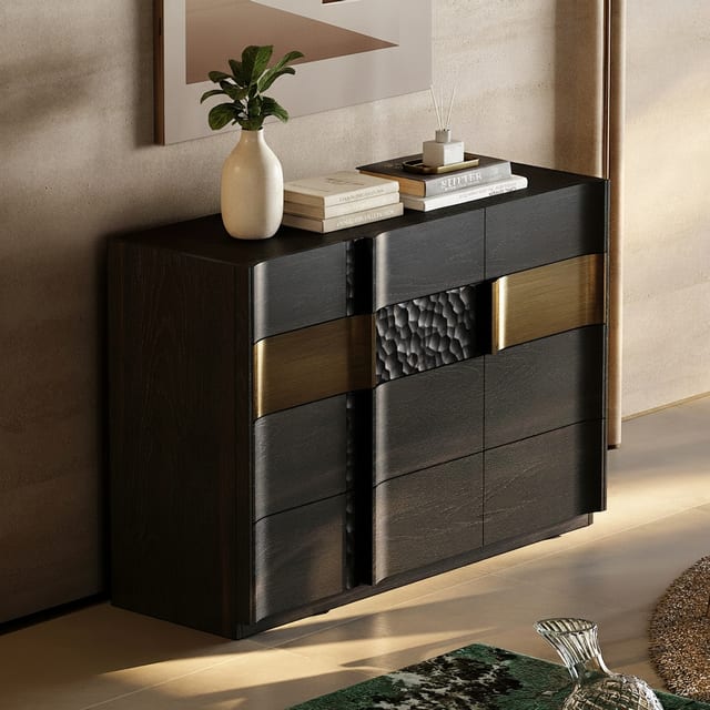 47.2" Contemporary Solid Wood Sideboard with Storage