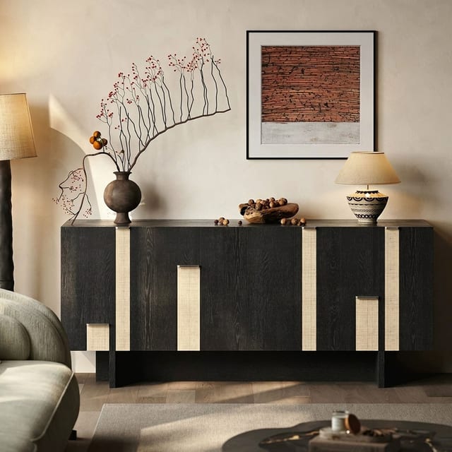 70.9" Japandi Plywood Sideboard with Storage