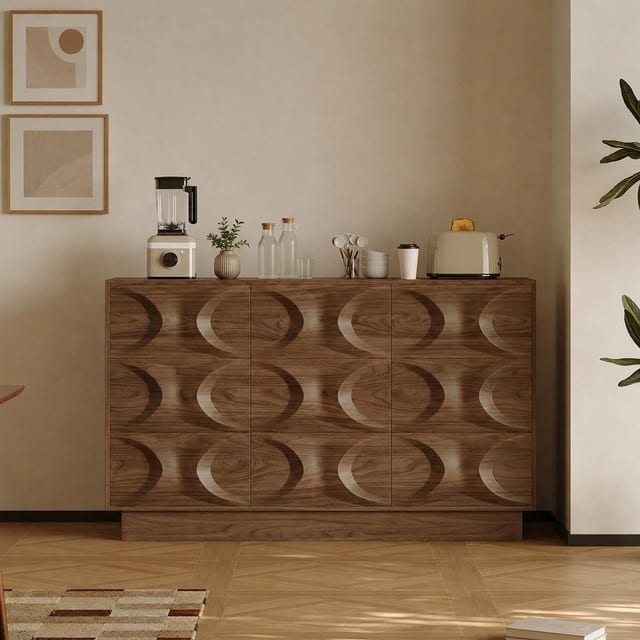 55.1" Modern Plywood Sideboard with Storage