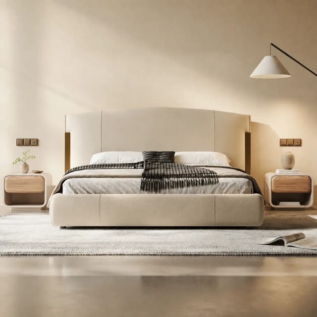 89" Solid wood Italian Minimalist Bed Frame