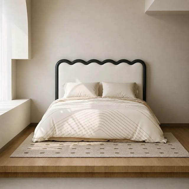 84.6" French Style Solid wood Platform Bed