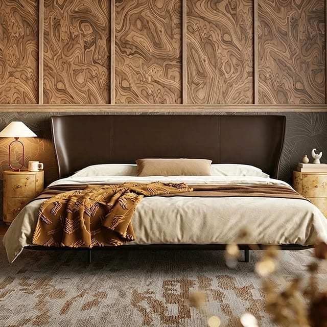 83.9" Saddle Solid wood Floating Bed